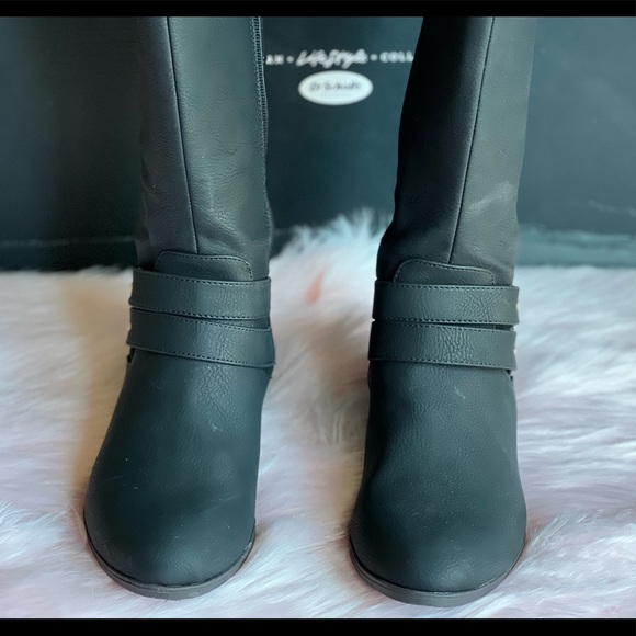 New Dr. Scholl's Womens Reach for it Riding Boots Leather Wide Calf - Picture 7 of 13